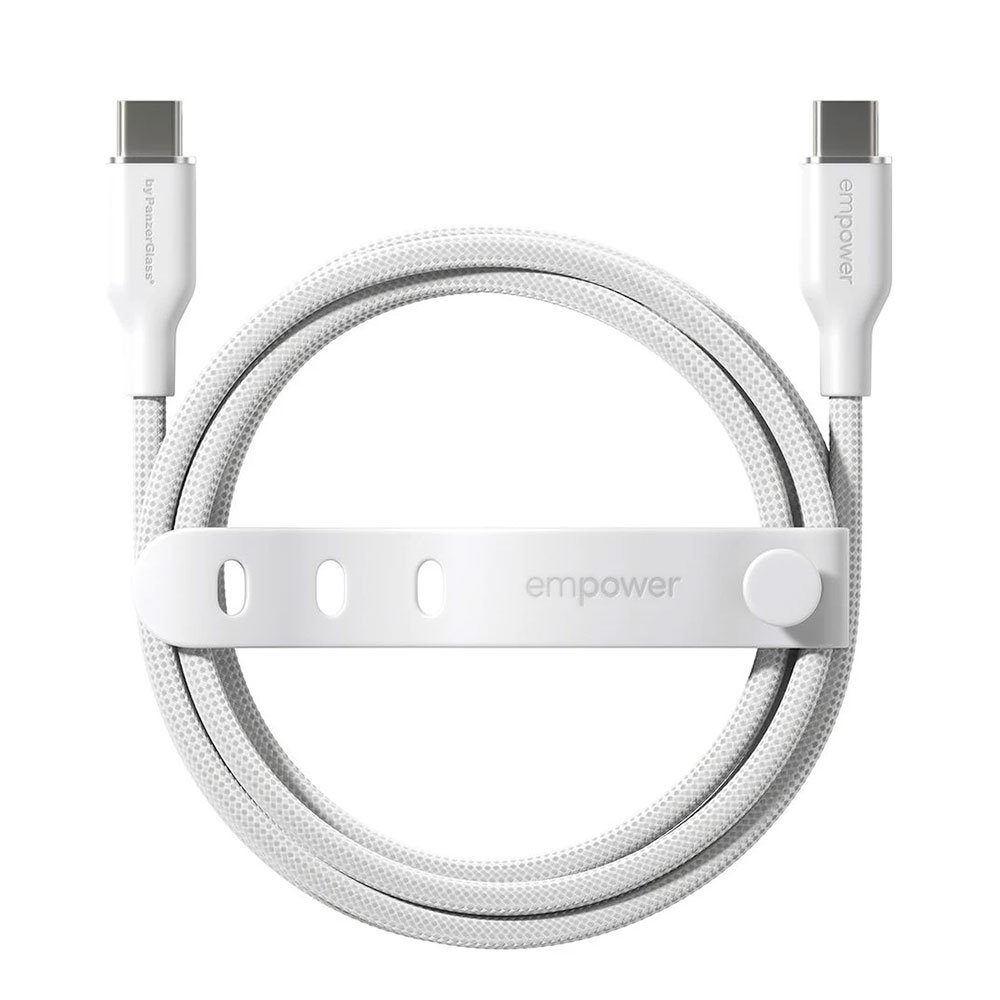 PanzerGlass kábel EMPOWER Racing USB-C to USB-C 1.2m 60W - White