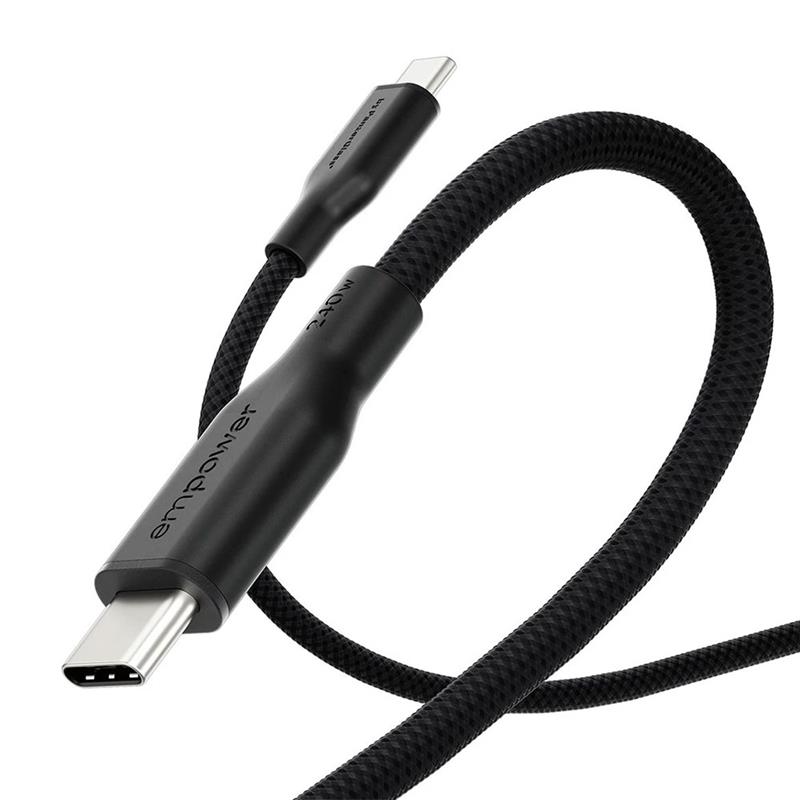 PanzerGlass kábel EMPOWER Racing USB-C to USB-C 2m 240W - Black
