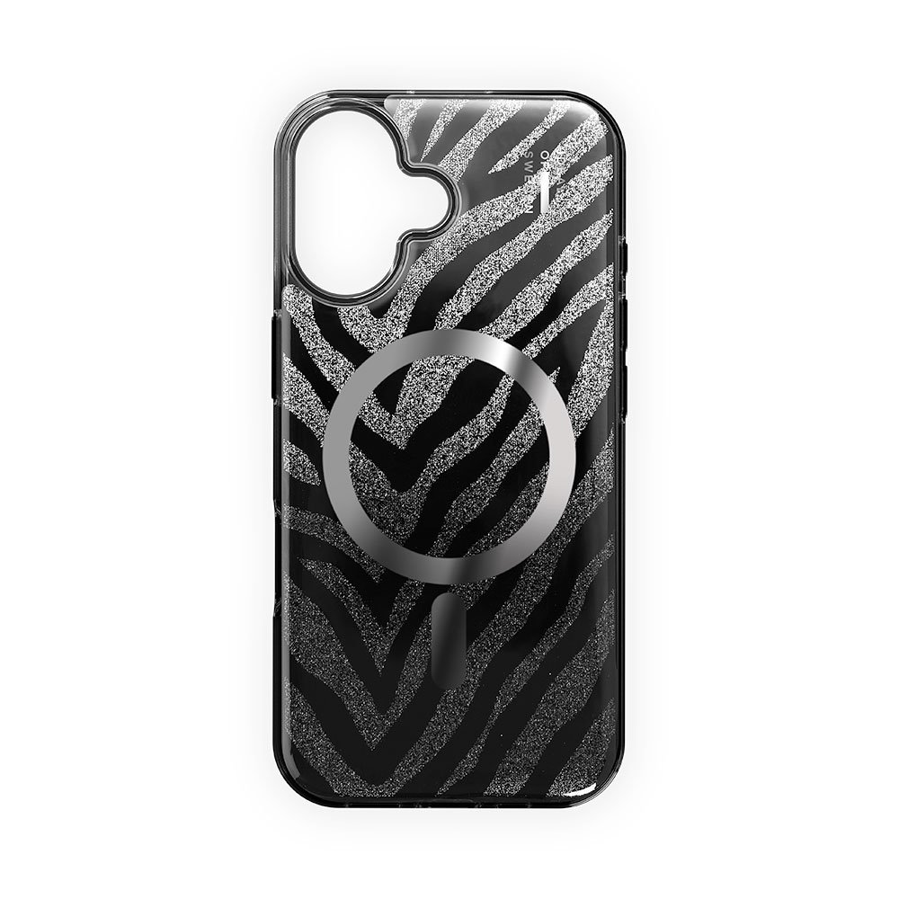 iDeal Fashion Clear Case MagSafe iPhone 16 Zebra Mystique