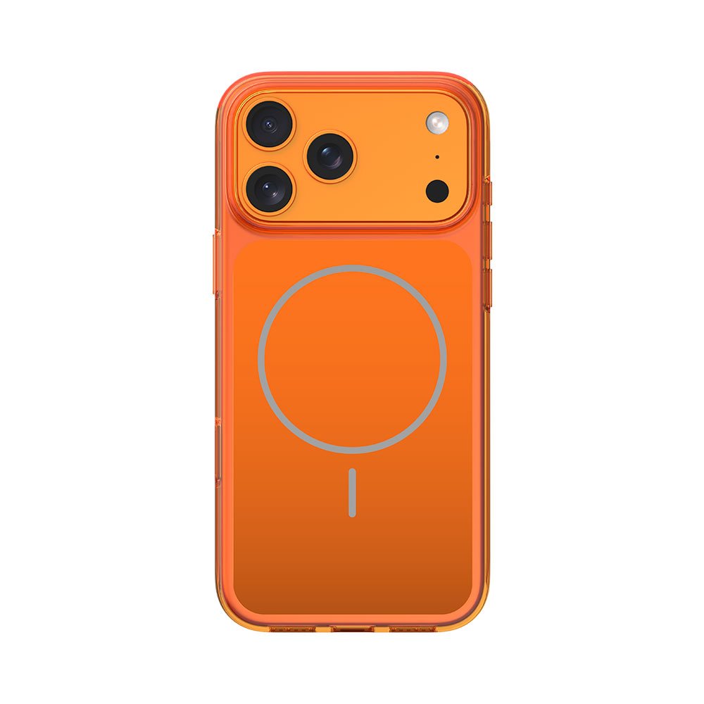 Comma kryt Crystal Shield Magnetic Case pre iPhone 17 Pro - Translucent Orange