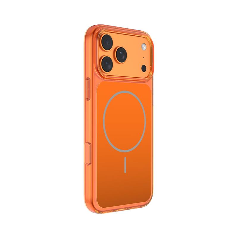 Comma kryt Crystal Shield Magnetic Case pre iPhone 17 Pro - Translucent Orange