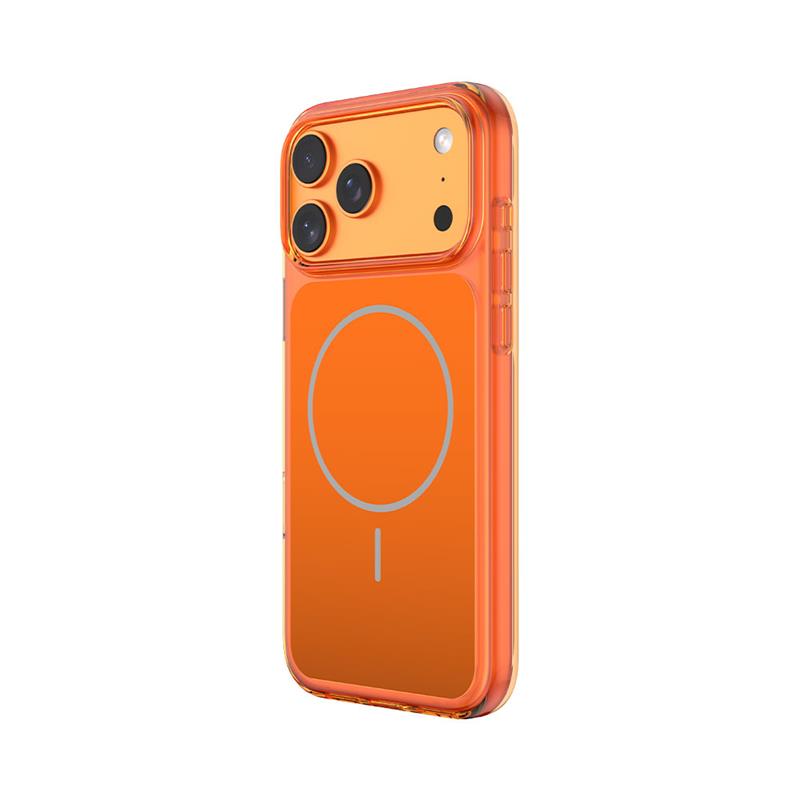 Comma kryt Crystal Shield Magnetic Case pre iPhone 17 Pro - Translucent Orange
