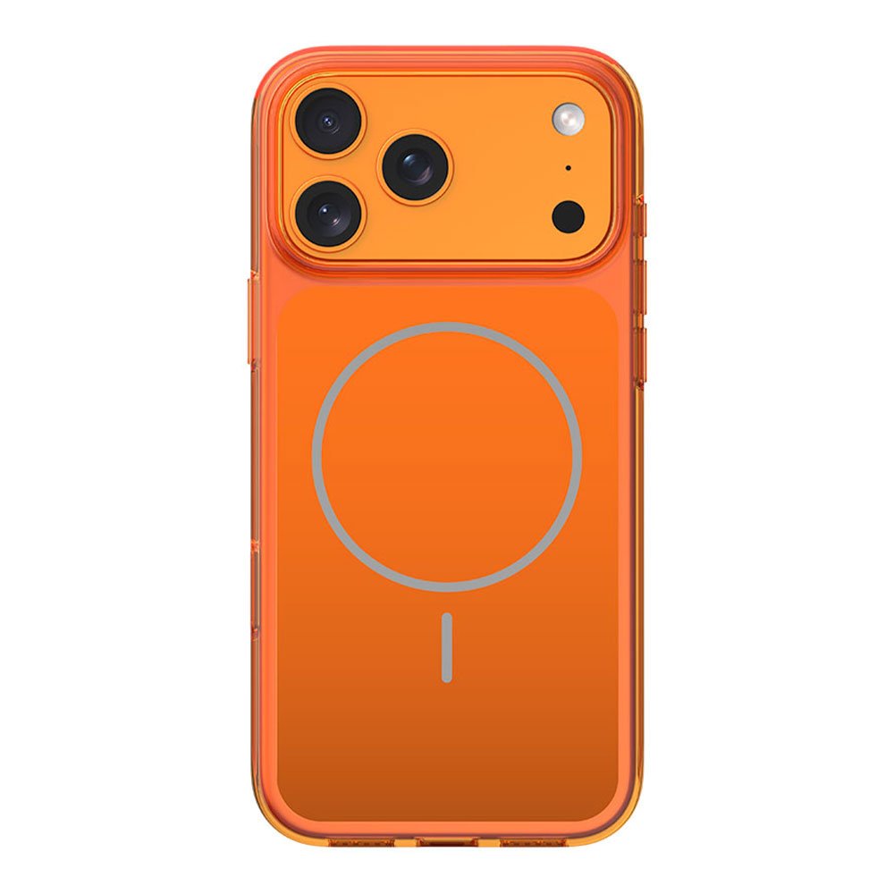 Comma kryt Crystal Shield Magnetic Case pre iPhone 17 Pro Max - Translucent Orange