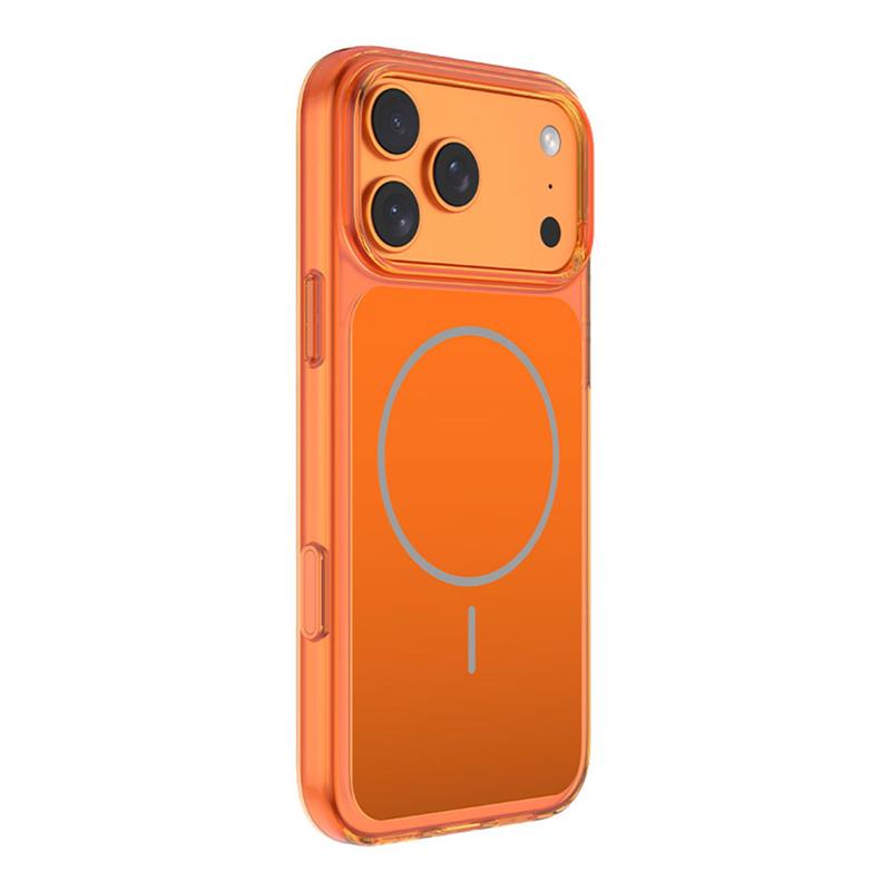 Comma kryt Crystal Shield Magnetic Case pre iPhone 17 Pro Max - Translucent Orange