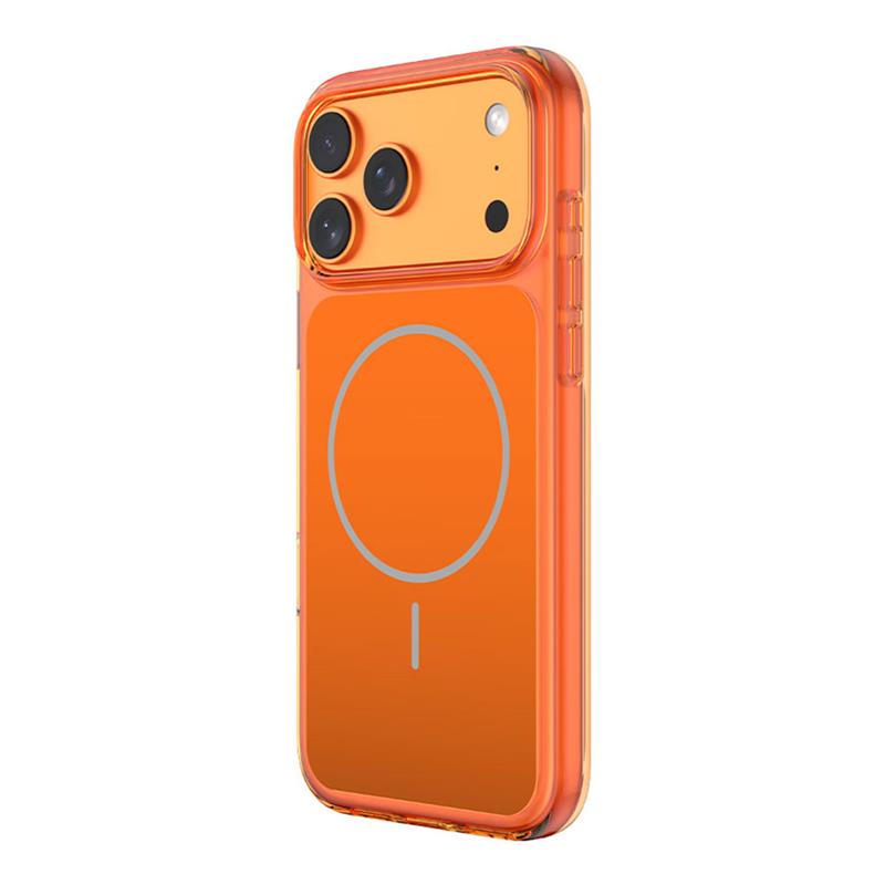 Comma kryt Crystal Shield Magnetic Case pre iPhone 17 Pro Max - Translucent Orange