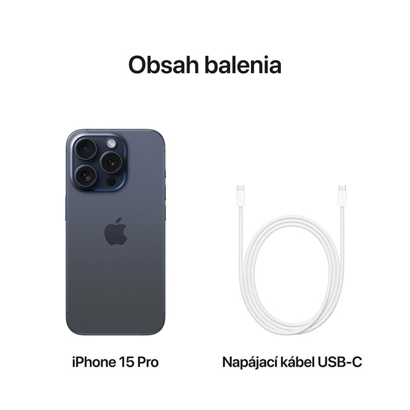 iPhone 15 Pro 512 GB modrý titán *Použitý s DPH - Trieda B*