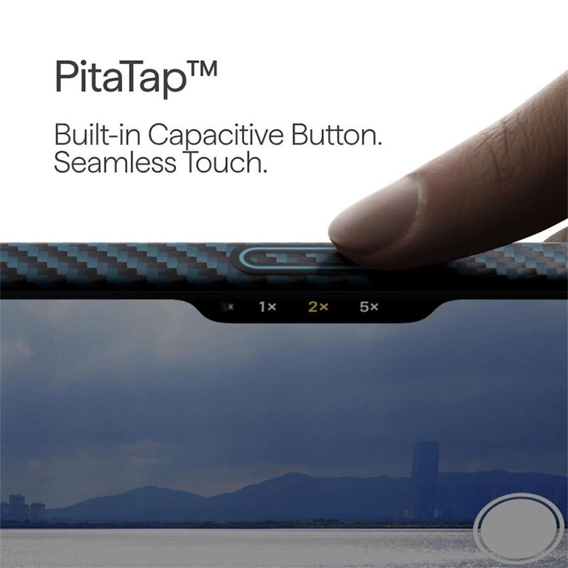 Pitaka kryt Ultra-Slim Case pre iPhone 17 Pro Max - Black/Blue Twill