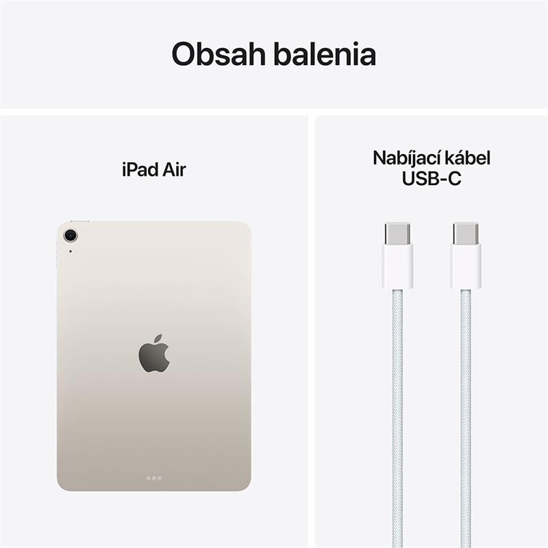 iPad Air 11" Wi-Fi 256GB Hviezdny biely (2025) *Rozbalený*
