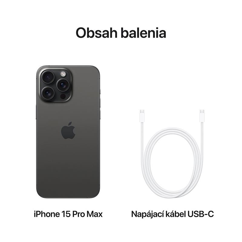 iPhone 15 Pro Max 256 GB čierny titán *Trieda C*