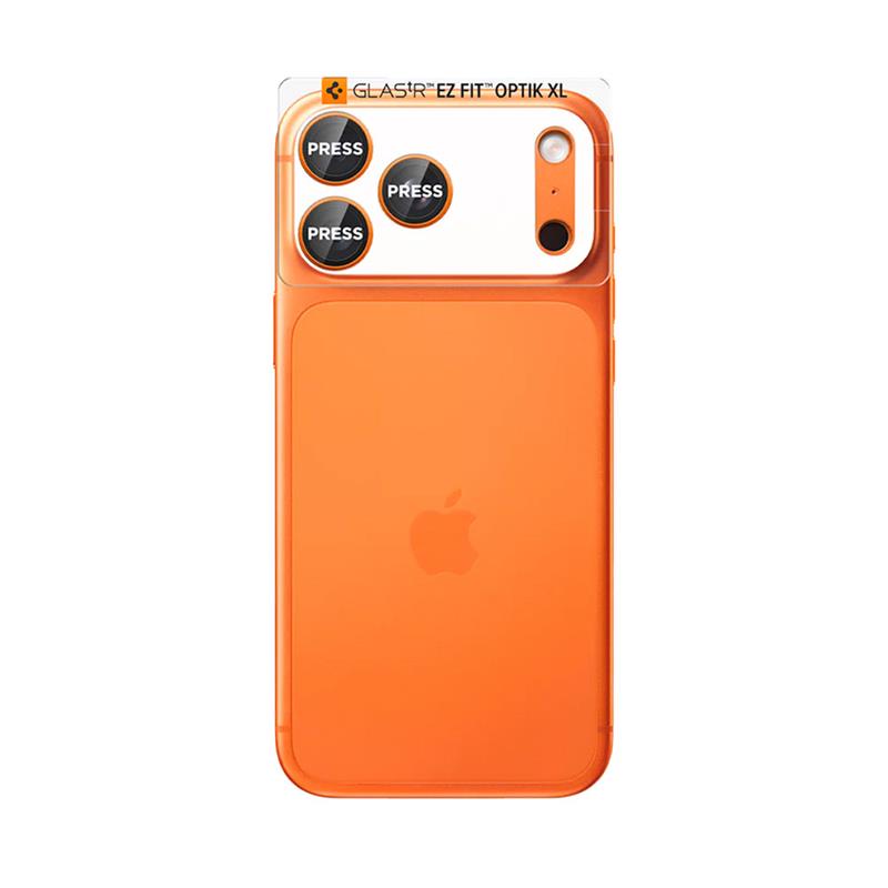Spigen Glass tR EZ Fit Optik Pro XL pre iPhone 17 Pro - Orange