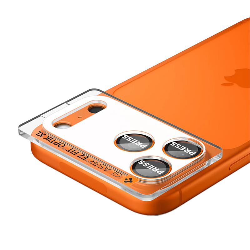 Spigen Glass tR EZ Fit Optik Pro XL pre iPhone 17 Pro - Orange