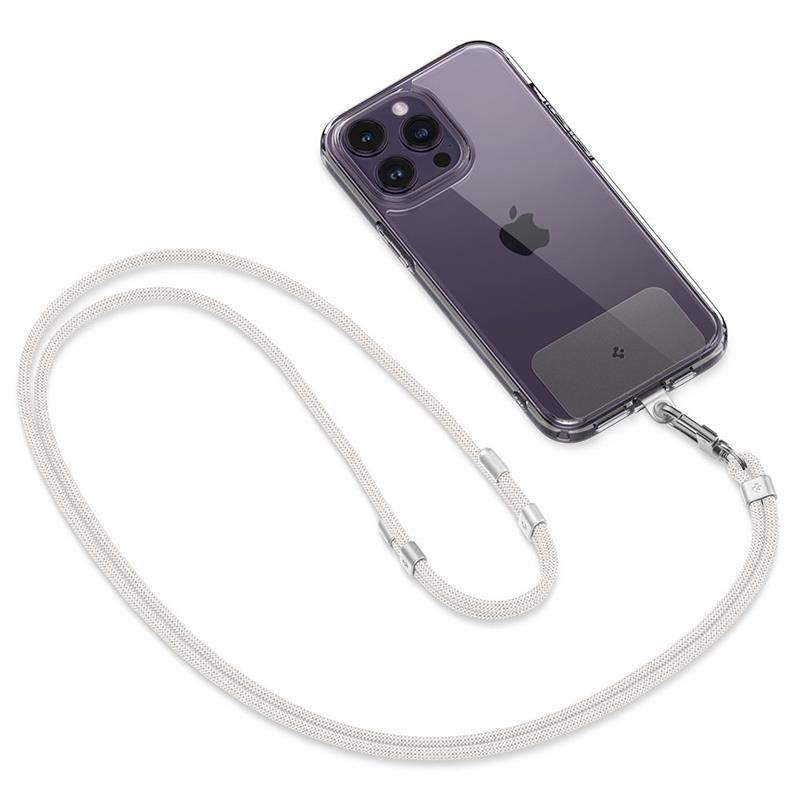Spigen Cross Body Strap + Wrist Strap - Pearl White
