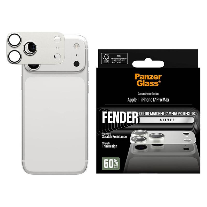 PanzerGlass Fender Camera Protection pre iPhone 17 Pro Max - Silver