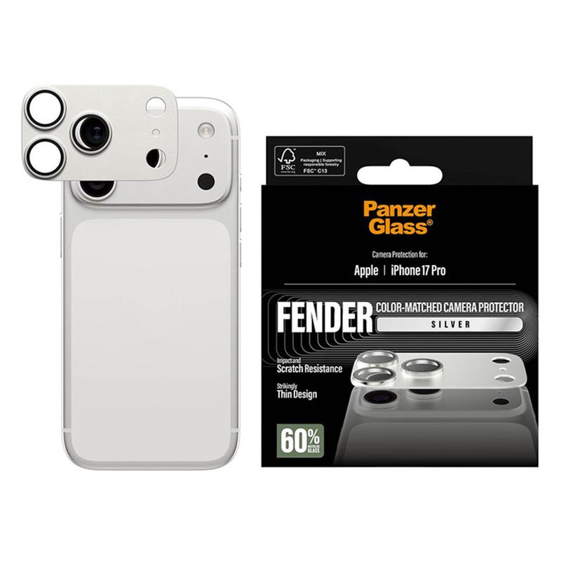 PanzerGlass Fender Camera Protection pre iPhone 17 Pro - Silver