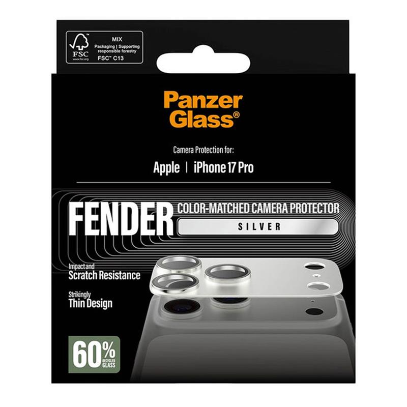 PanzerGlass Fender Camera Protection pre iPhone 17 Pro - Silver