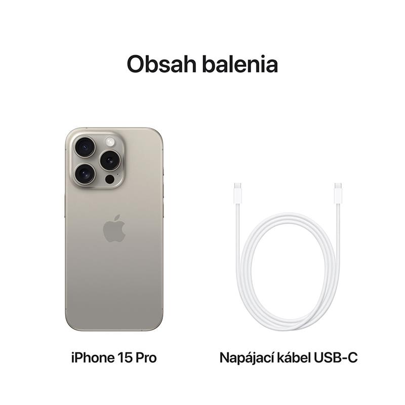 iPhone 15 Pro 512 GB Přírodní titan *Použitý s DPH – Třída C*