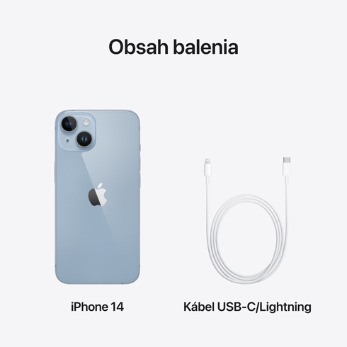 iPhone 14 128 GB Modrý *Použitý s DPH – Třída C*