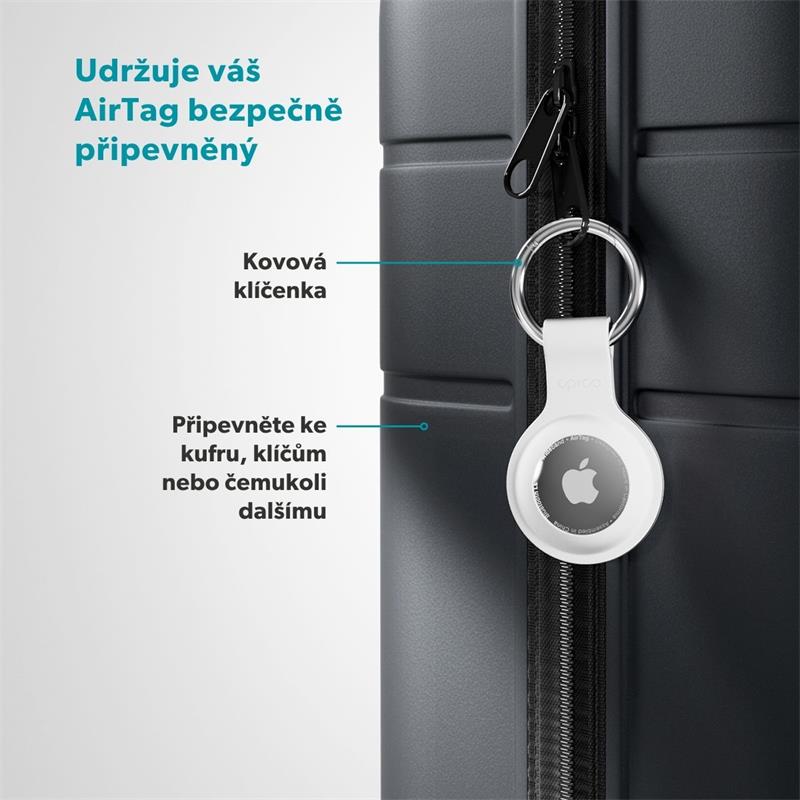 Epico silikonové pouzdro s plnou zadní stranou pro AirTag - bílá