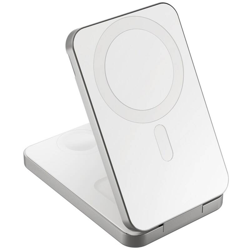 Epico Epico UltraBase 4in1 8000mAh Fold powerbanka & bezrôtový nabíjací stojanček EF50 - biela