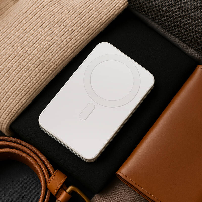 Epico Epico UltraBase 4in1 8000mAh Fold powerbanka & bezrôtový nabíjací stojanček EF50 - biela