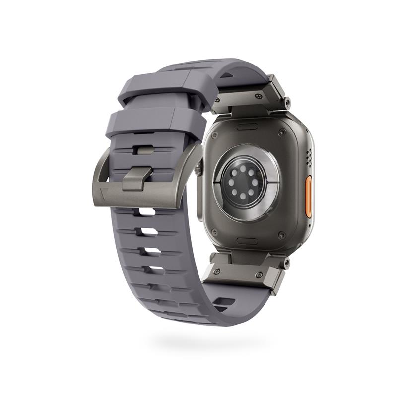 Epico Rubber Pro remienok s nerezovým zapínaním pre Apple Watch 49/46/45/44/42mm - šedá
