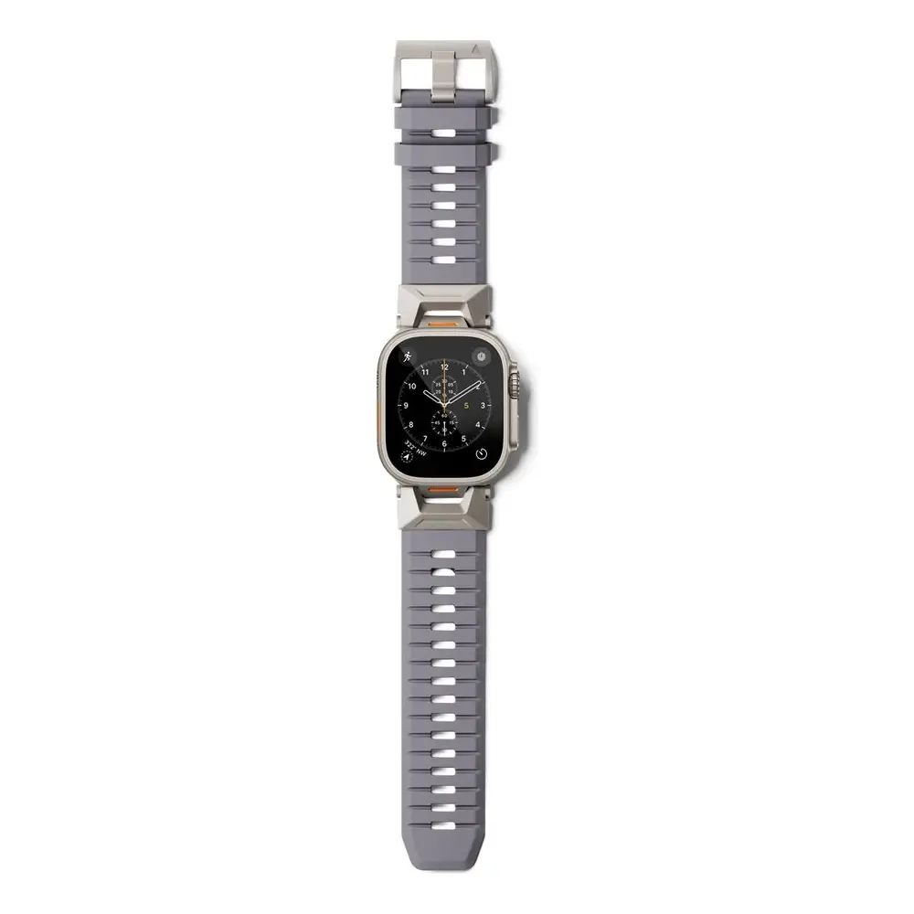 Epico Rubber Pro remienok s nerezovým zapínaním pre Apple Watch 49/46/45/44/42mm - šedá