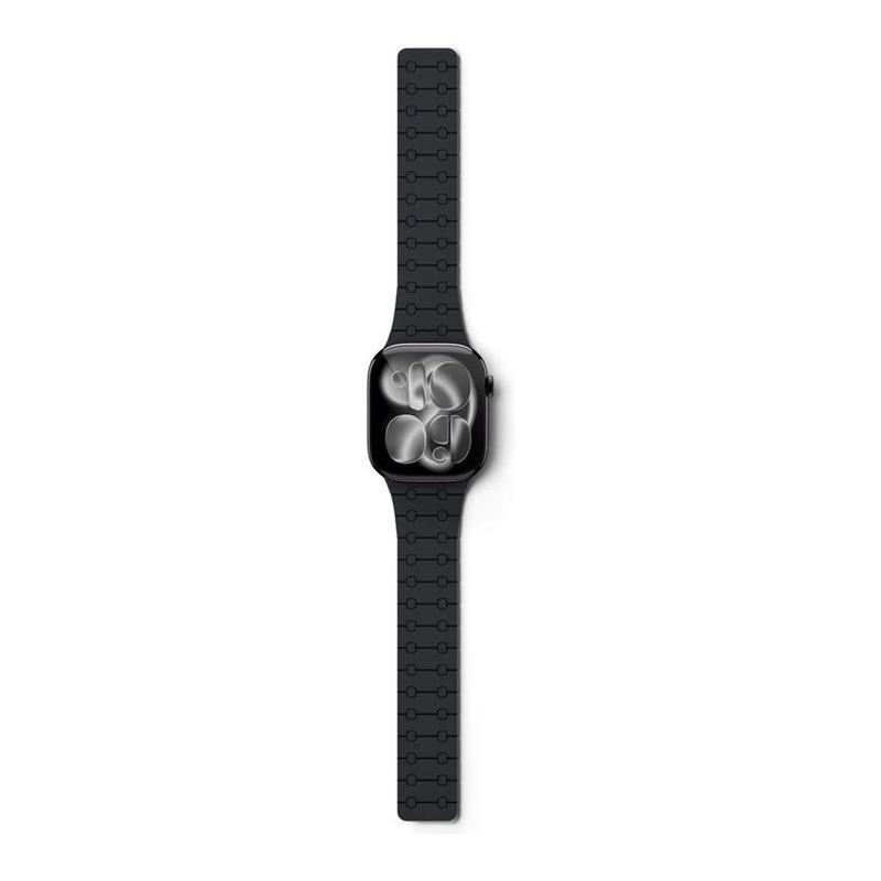 Epico Magnetic+ Silikonový řemínek pro Apple Watch SE (40mm)/Series 1-9 (38/40/41mm) 10-11 (42mm) - černá