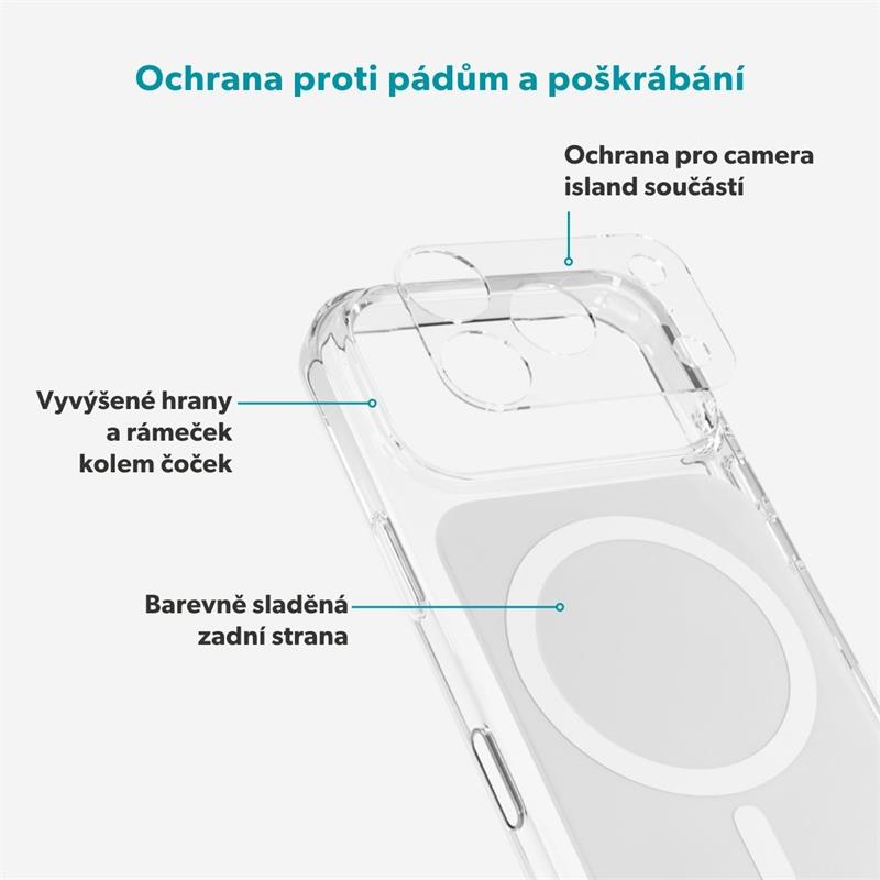 Epico Tile Mag+ Case iPhone 17 Pro Qi2 & MagSafe kompatibilní - bílá