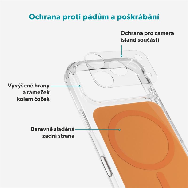 Epico Tile Mag+ Case iPhone 17 Pro Qi2 & MagSafe kompatibilní - oranžová