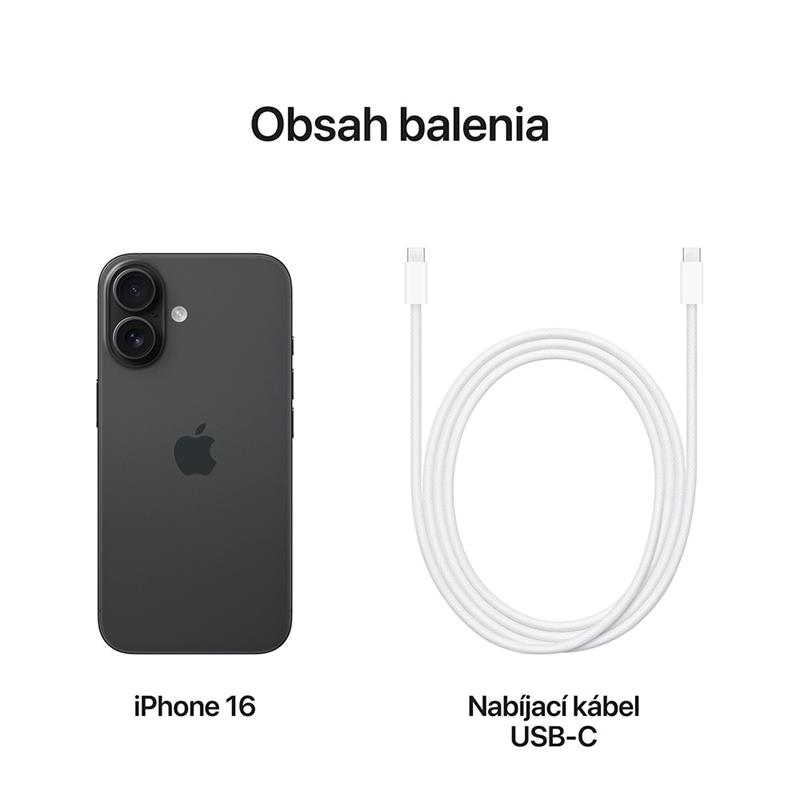 iPhone 16 256 GB Černý *Použitý s DPH – Třída B*