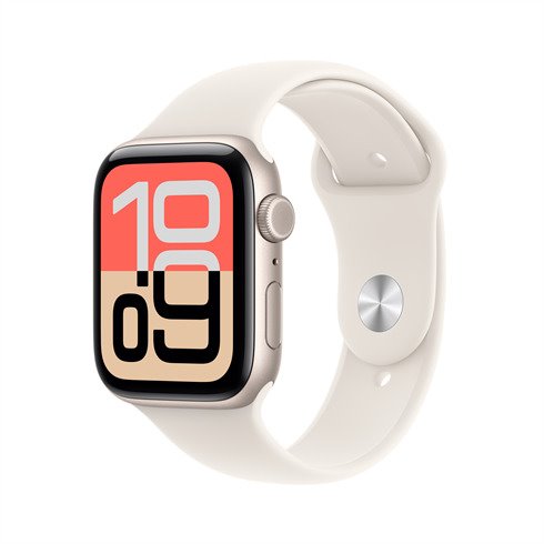 Apple Watch SE 3 GPS 44mm Starlight Aluminium Case with Starlight Sport Band - M/L *Rozbalený*