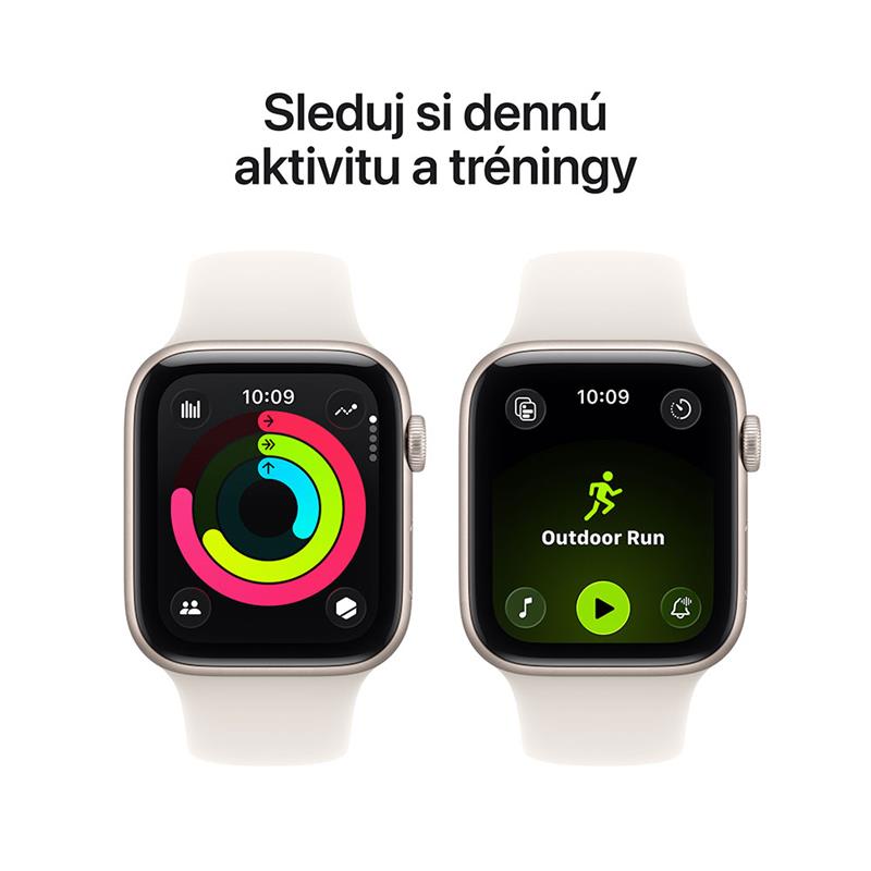 Apple Watch SE 3 GPS 44mm Starlight Aluminium Case with Starlight Sport Band - M/L *Rozbalený*