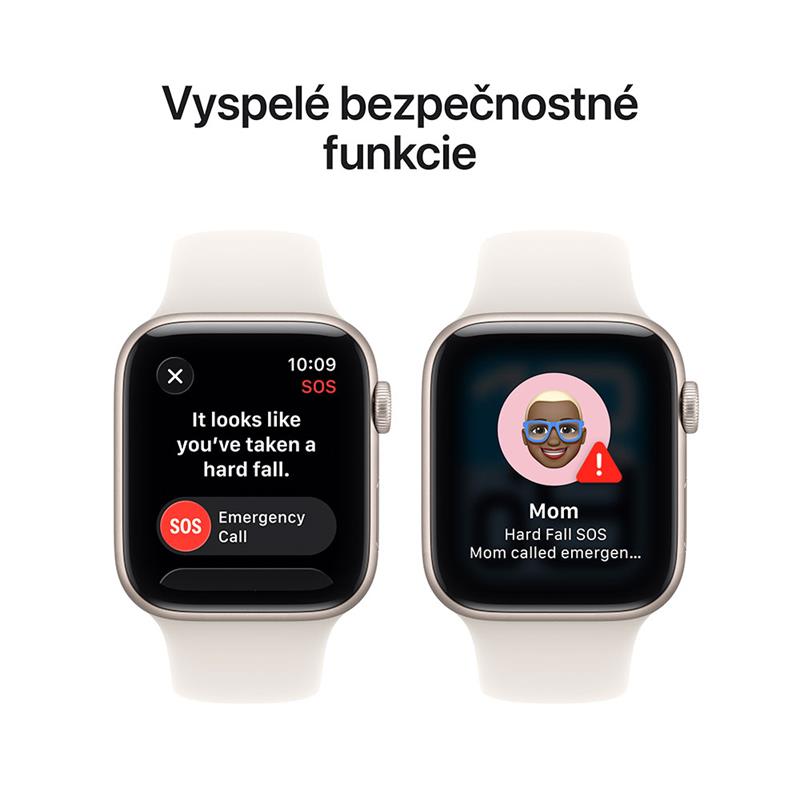 Apple Watch SE 3 GPS 44mm Starlight Aluminium Case with Starlight Sport Band - M/L *Rozbalený*
