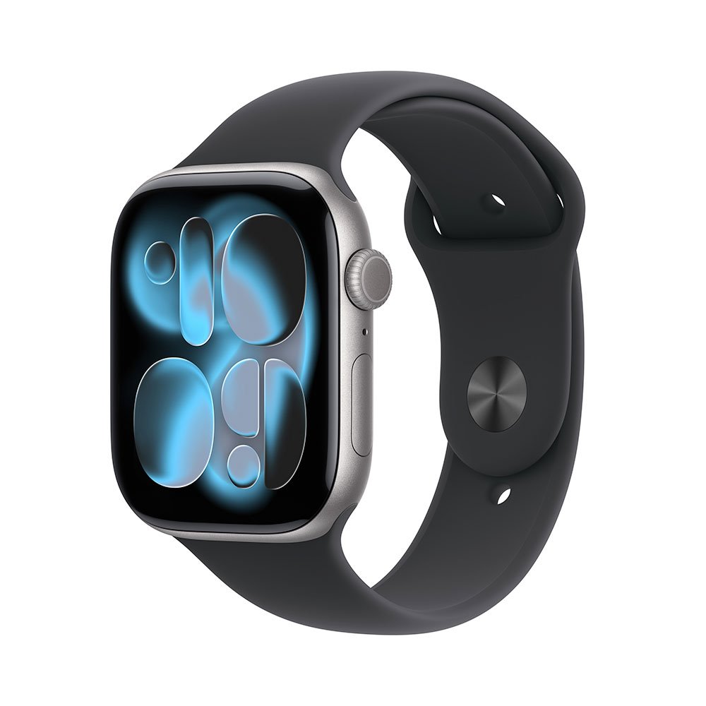 Apple Watch Series 11 GPS 42mm Kozmický sivý hliník s čiernym športovým remienkom - M/L *Rozbalený*