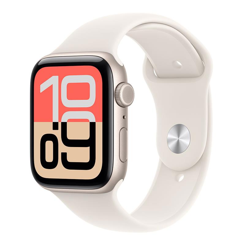 Apple Watch SE 3 GPS 44mm Hviezdny biely hliník s hviezdnym bielym športovým remienkom - S/M *Rozbalený*