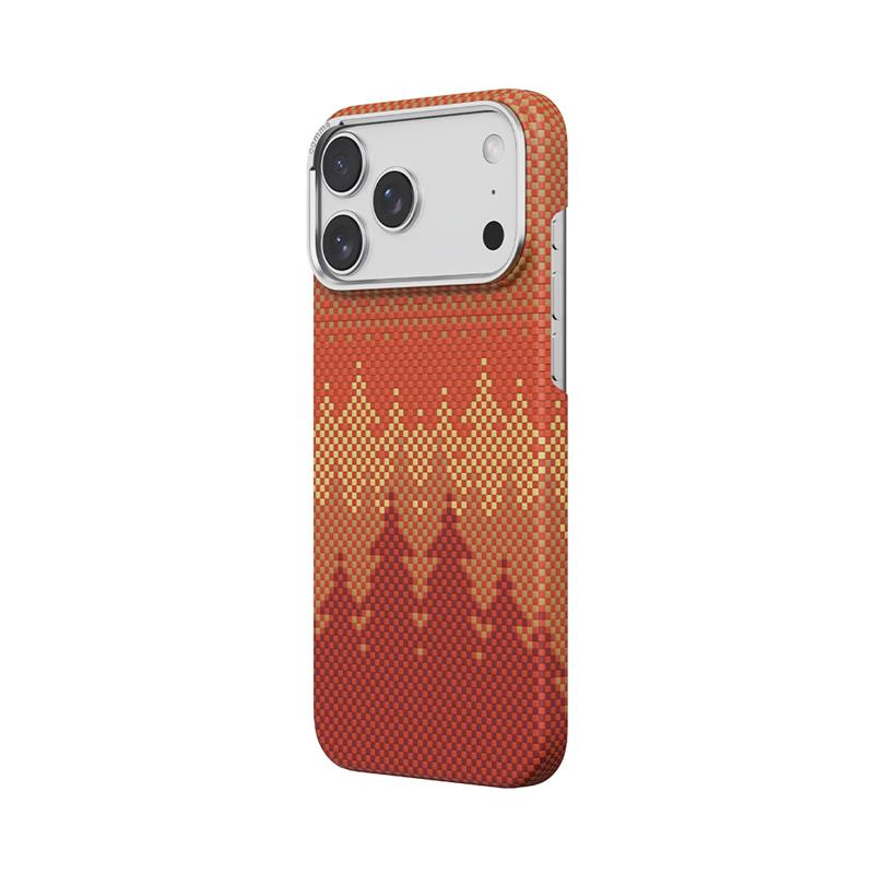Comma kryt Woven Kevlar Magnetic Shockproof Case pre iPhone 17 Pro - Pinery Forest