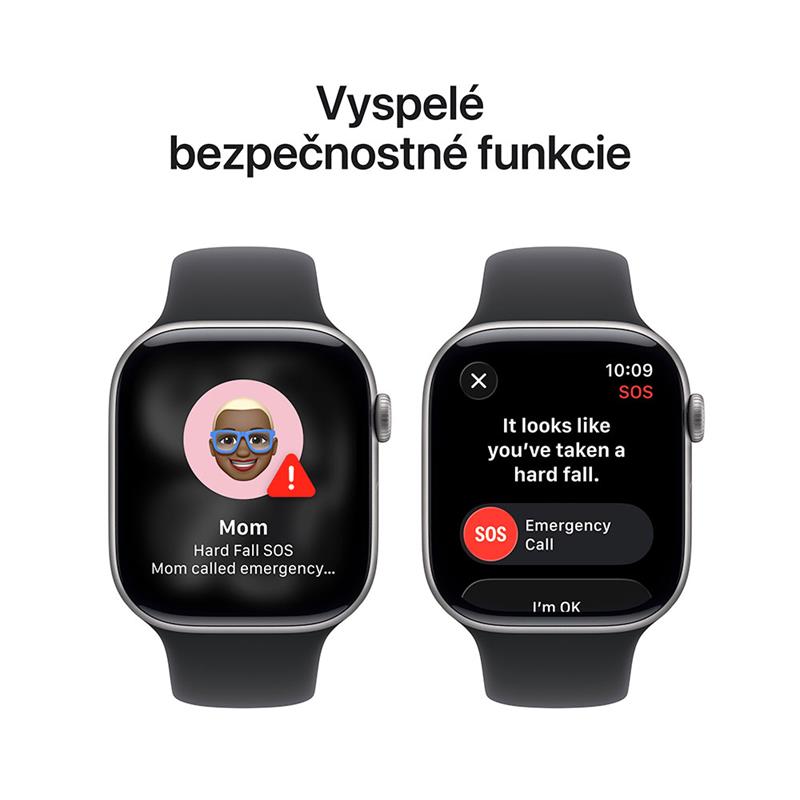 Apple Watch Series 11 GPS 42mm Kozmický sivý hliník s čiernym športovým remienkom - S/M *Rozbalený*