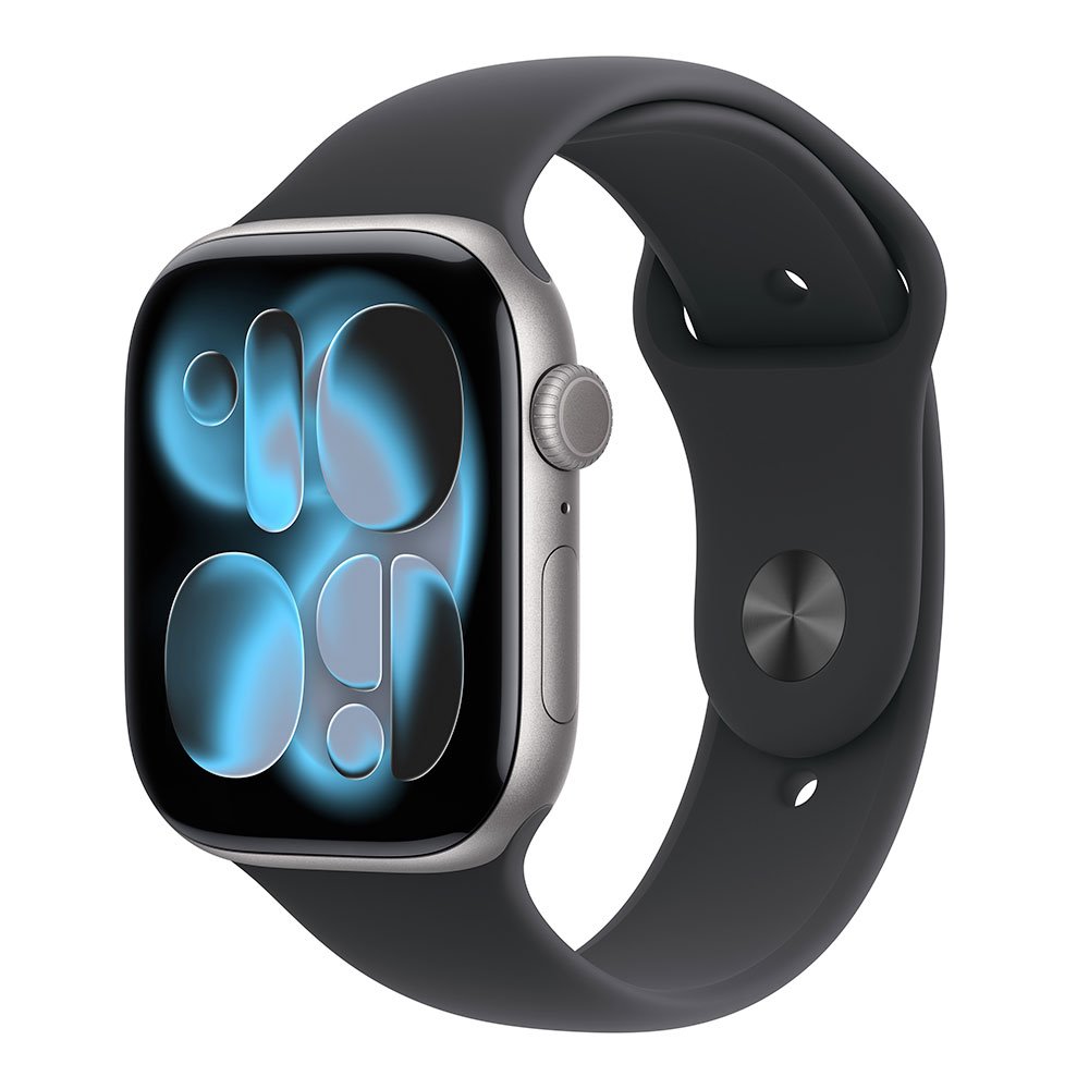 Apple Watch Series 11 GPS 46mm Kozmický sivý hliník s čiernym športovým remienkom - S/M *Rozbalený*