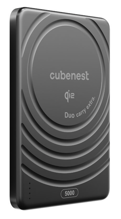 Cubenest Qi2 Magnetic Wireless SlimDual PowerBank 5000 mAh SQ1B3D - černá