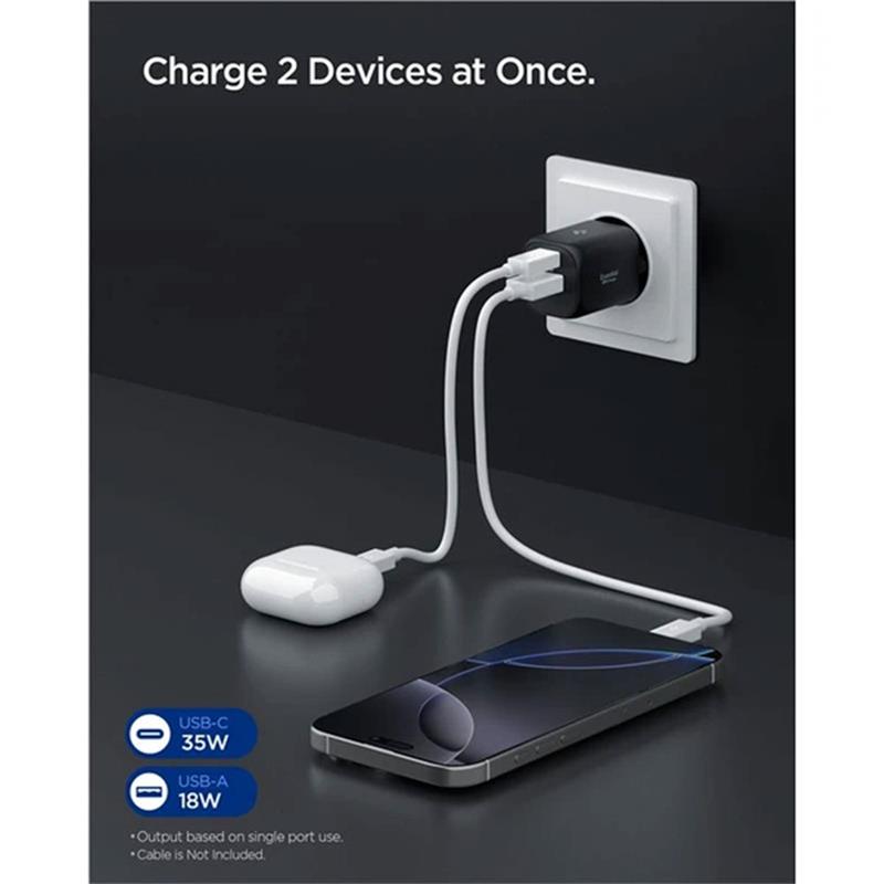 Spigen sieťová nabíjačka Essential EE352EU 35W - Black