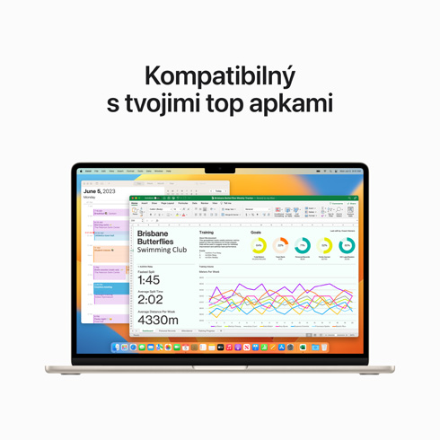 MacBook Air 15" M2 8C CPU 10C GPU 8/512 GB hviezdna biela SK *Použitý s DPH - Trieda B*