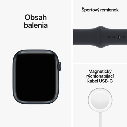 Apple Watch Series 8 GPS 45mm Temně inkoustový hliník *Použitý s DPH – Třída C*