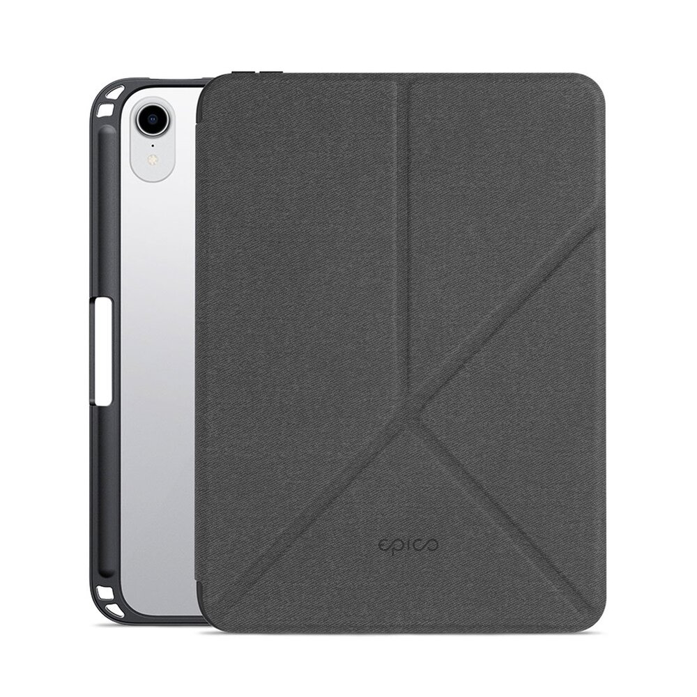 iStores by EPICO Clear Flip Case iPad mini 6 2021/A17 Pro 2024  (8,3") - čierna transparentná *Poškodený obal*