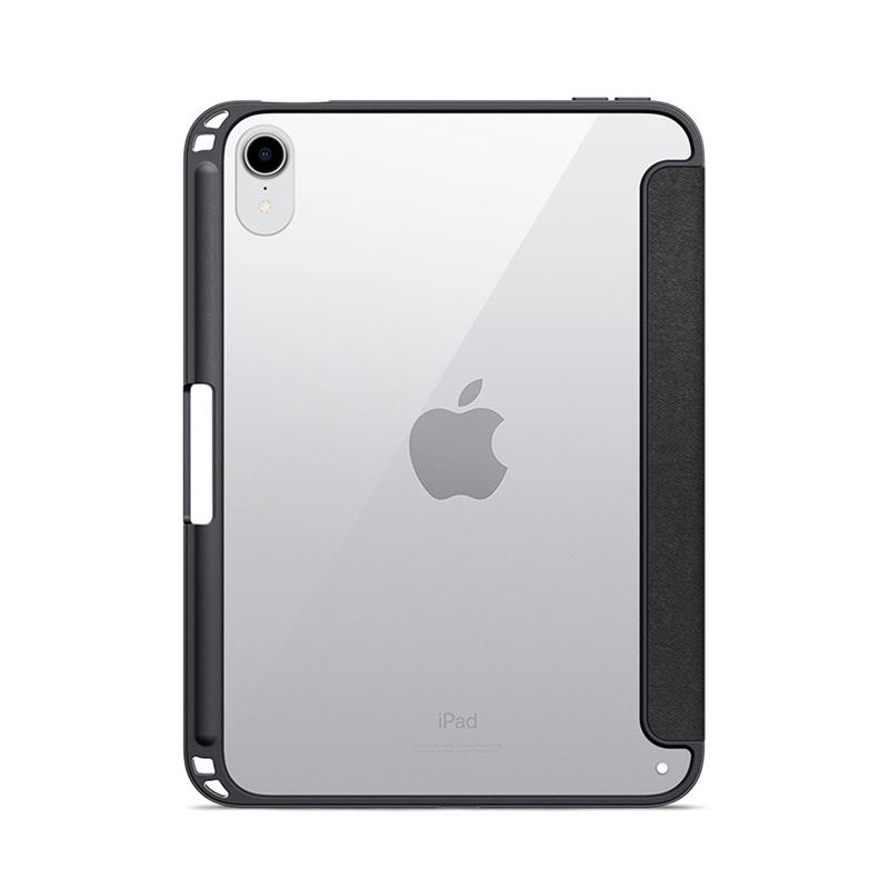 iStores by EPICO Clear Flip Case iPad mini 6 2021/A17 Pro 2024  (8,3") - čierna transparentná *Poškodený obal*