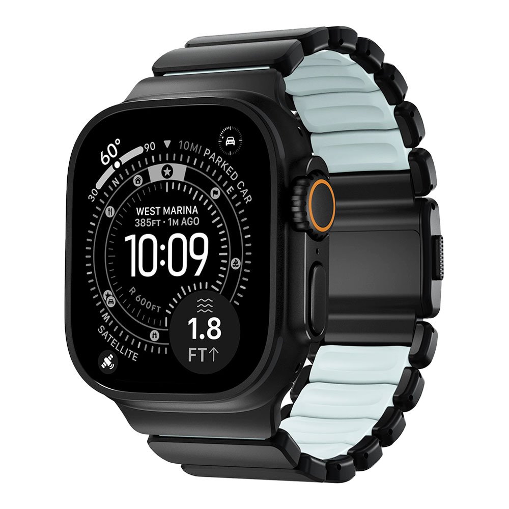 Nomad remienok Stratos pre Apple Watch 44-49mm - Ice Blue Glow/Black Hardware