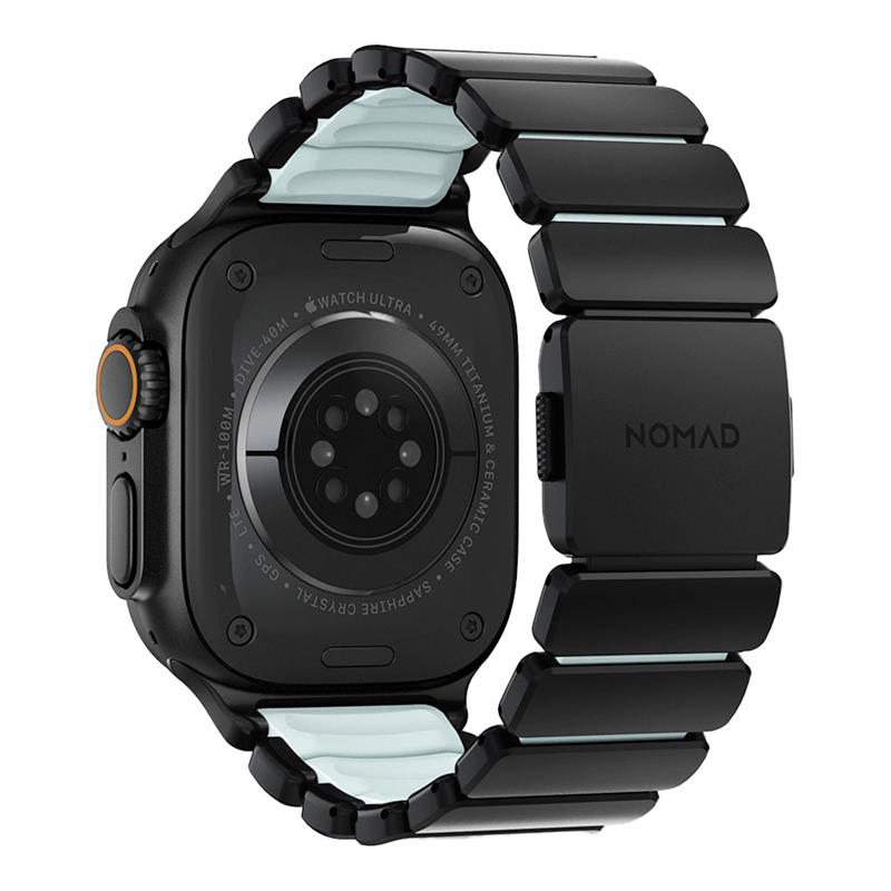 Nomad remienok Stratos pre Apple Watch 44-49mm - Ice Blue Glow/Black Hardware