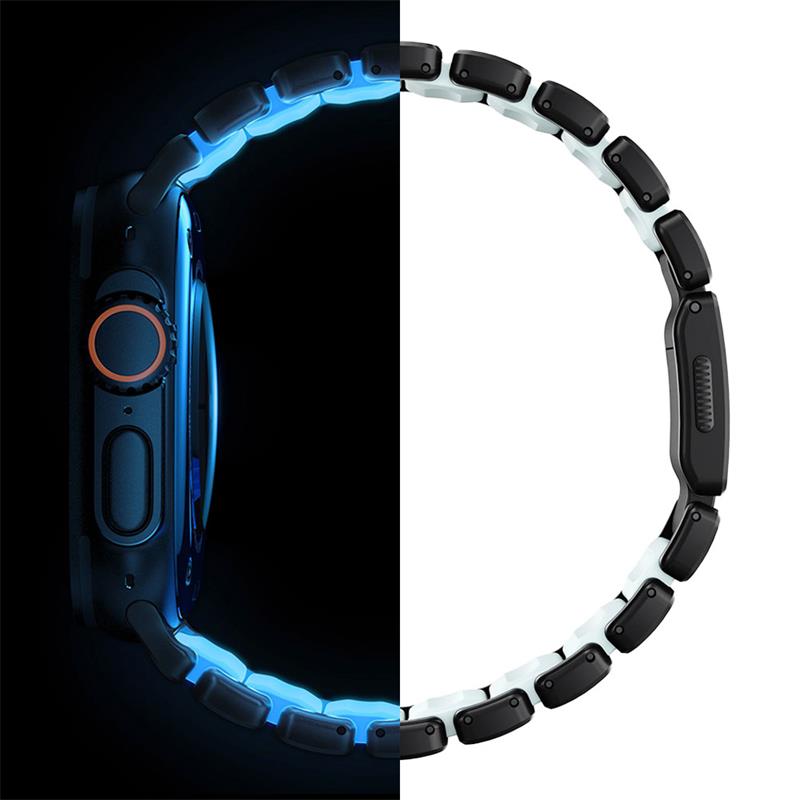 Nomad remienok Stratos pre Apple Watch 44-49mm - Ice Blue Glow/Black Hardware