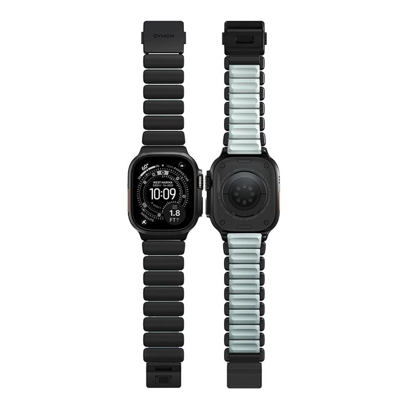 Nomad remienok Stratos pre Apple Watch 44-49mm - Ice Blue Glow/Black Hardware