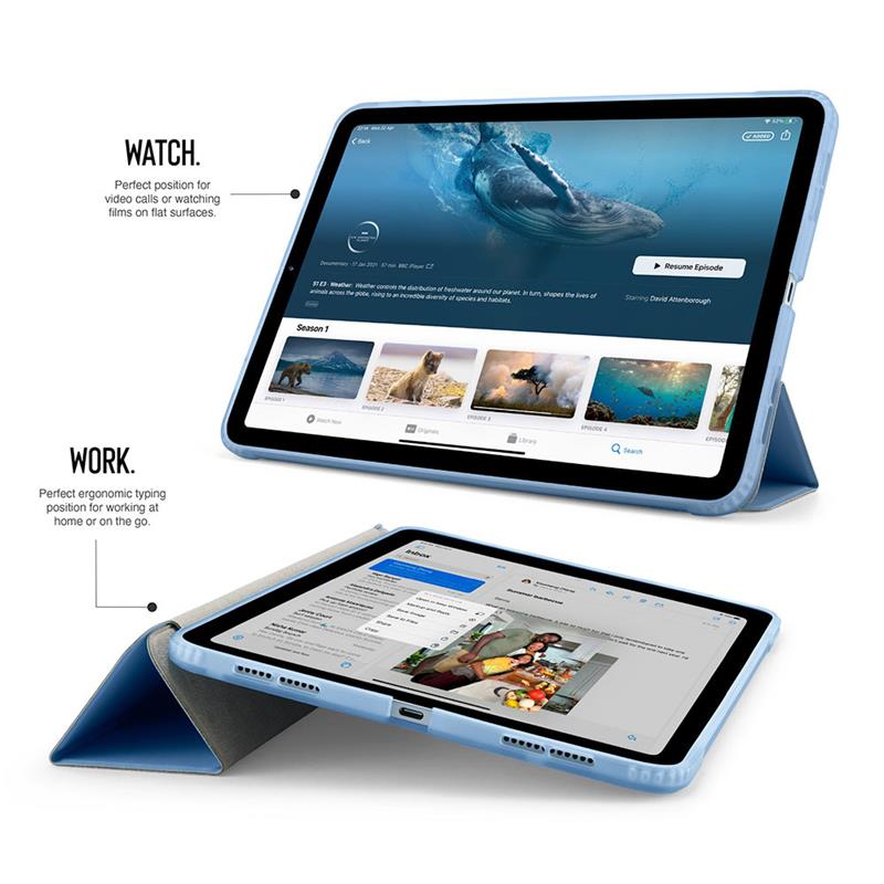 Pipetto puzdro Origami No7 Tri-Folio Case pre iPad 10-11 Gen 2022/2025 - Light Blue