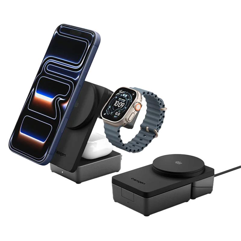 Spigen Foldable Wireless Charger Stand Qi2 25W - Black